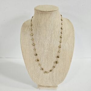 Vintage 14/20K GF Signed Heavy Wire Beaded Station Statement Classic Necklace